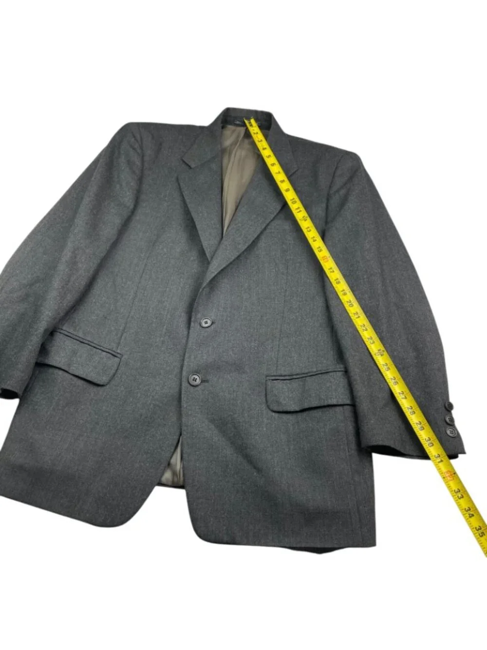 VTG United Colors Of Benetton Men's Flannel Blazer Gray • Italy • 42R US--52 EU